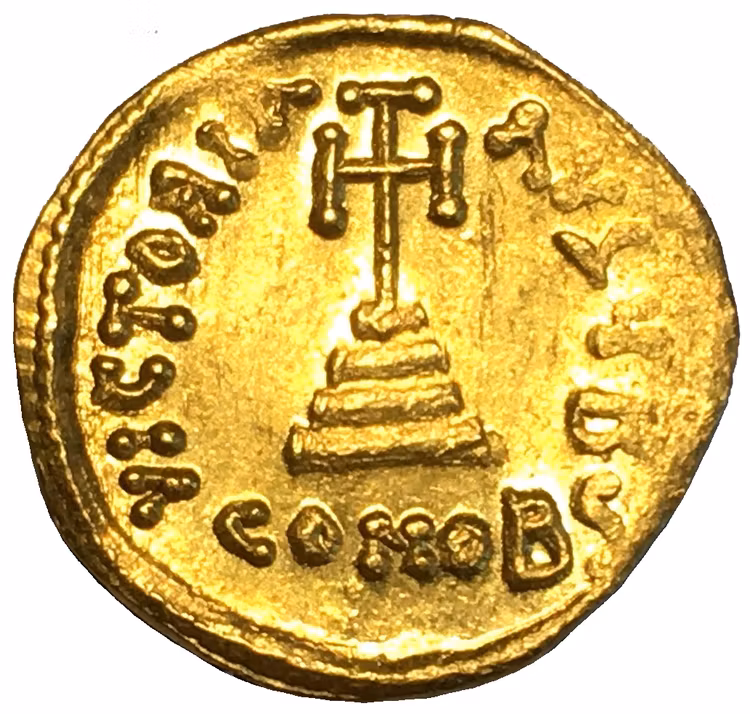 Bysantinska riket, Constans II 641-668 e.Kr, Guldsolidus - OCIRKULERAT EXEMPLAR