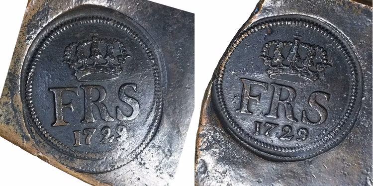 PLåtmynt 4- Daler SM 1729 - Vackert och tilltalande exemplar