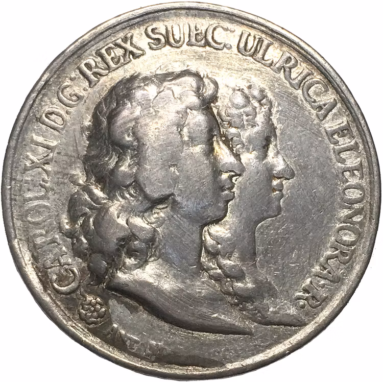 Karl XI och Ulrika Eleonoras giftermål 1680 av Anton Meybusch