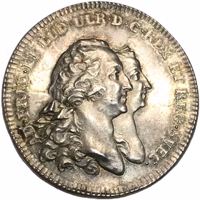 Adolf Fredrik och Lovisa Ulrika - Gustav (III) förklaras myndig 1762 av Daniel Fehrman