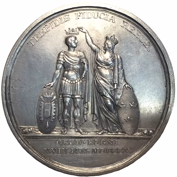 Kronprins Carl August adopterad av Karl XIII och vald till svensk tronföljare den 24 januari 1810 av Carl Enhörning - RR - MYCKET SÄLLSYNT