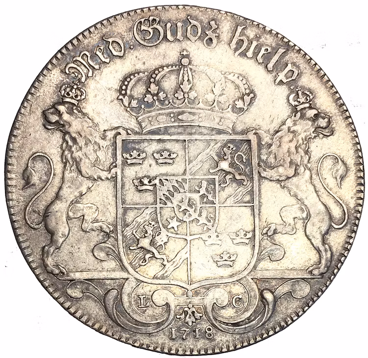 Karl XII - Riksdaler 1718 - Tilltalande exemplar