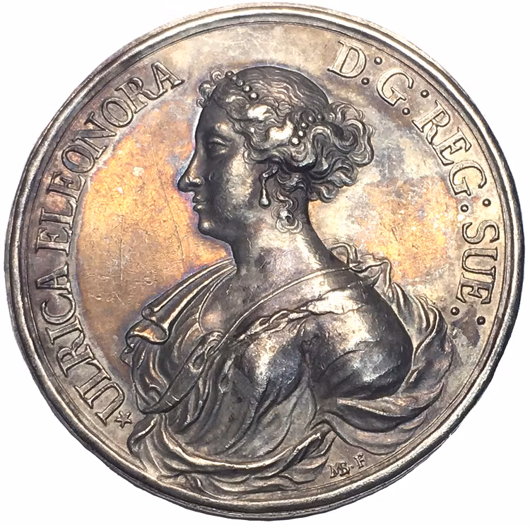 Karl XI och Ulrika Eleonora av Anton Meybusch utgiven 1680 - MYCKET VACKERT EXEMPLAR