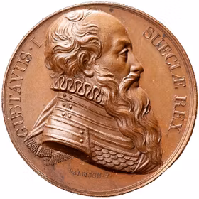 Gustav Vasas minne av J. Salmson - Toppexemplar. Ex. Sven Svensson