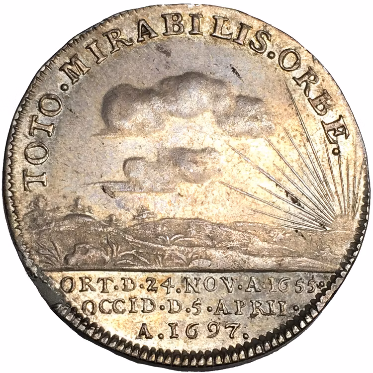 Karl XI - 2 mark 1697 - Kastmynt till konungens begravning - PRAKTEXEMPLAR - Ett av de bästa exemplaren!