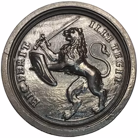 Karl XI - 1690-talet - präglad spelmark i trä - SÄLLSYNT & TOPPSKICK