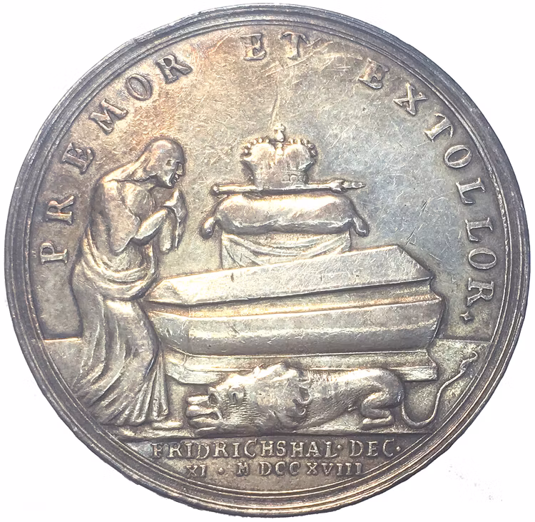 Karl XII - Konungens död under belägringen av Fredriksstens fästning i Norge den 30 november 1718 av Hachten - EXTREMT SÄLLSYNT - RR