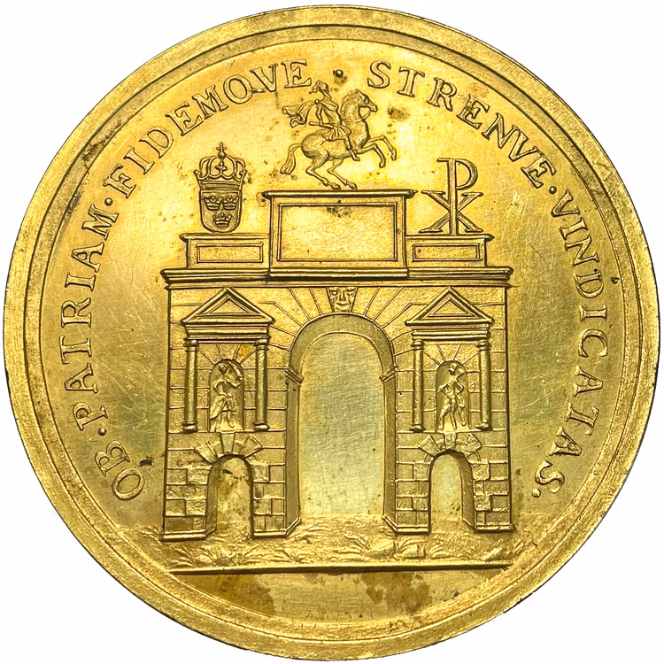 Gustav Vasa av Arvid Karlsteen - Vackert förgylld brons - SÄLLSYNT