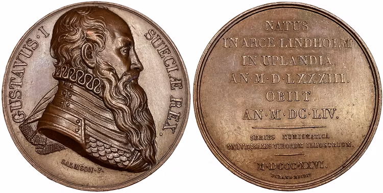 Gustav Vasa av Johan Salmson 1826 - Durands serie över berömda män