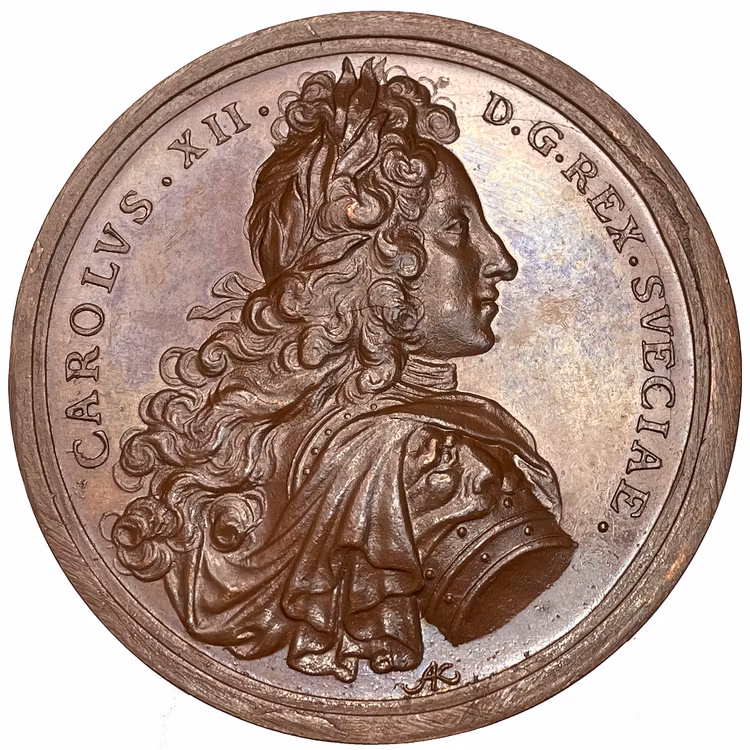 Karl XII - Freden i Ryswik 1697 - Möjligen det enda kända exemplaret - XR graverad av Arvid Karlsteen