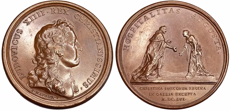 Kristinas hemliga underhandlingar med Frankrike och att erövra Neapel och insätta henne som drottning - av Jean Mauger 1656 - RR