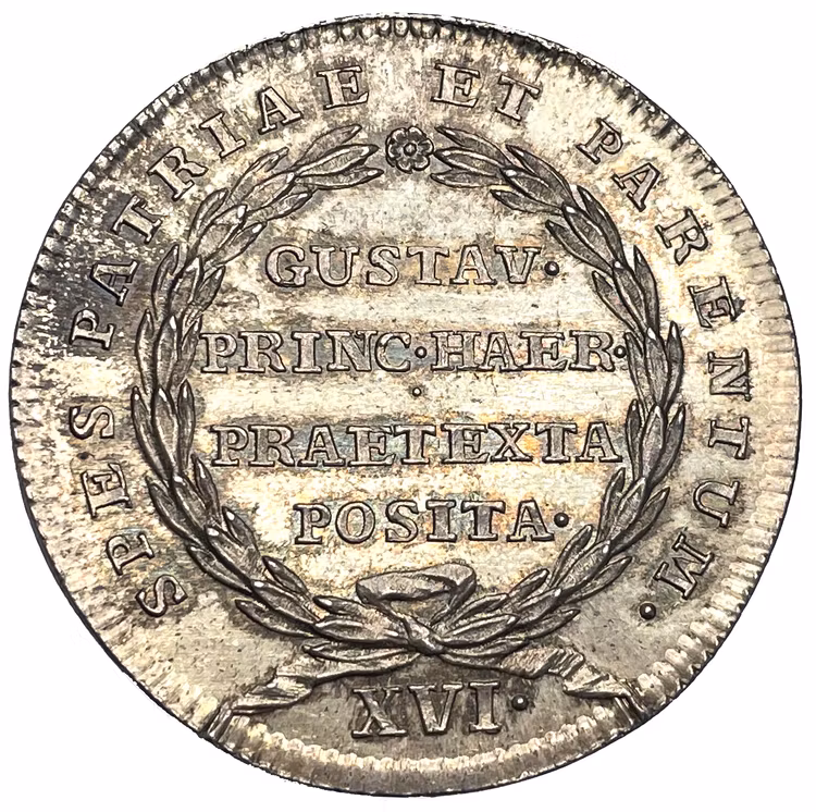Adolf Fredrik och Lovisa Ulrika - Gustav (III) förklaras myndig 1762 av Daniel Fehrman - PRAKTEXEMPLAR - Ex. Bonde