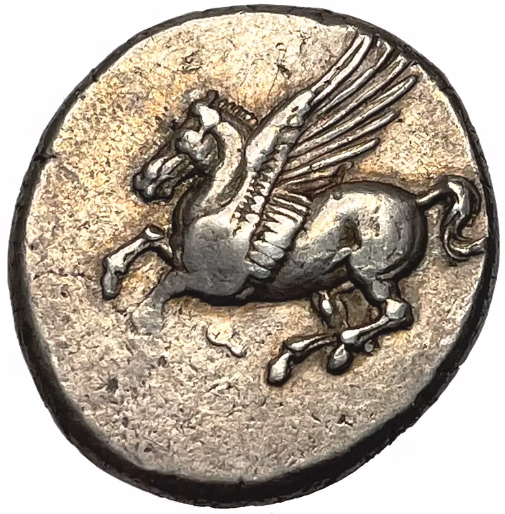 Korint, Korint, stater ca 345-307 f.Kr - Tilltalanade exemplar med fin lyster