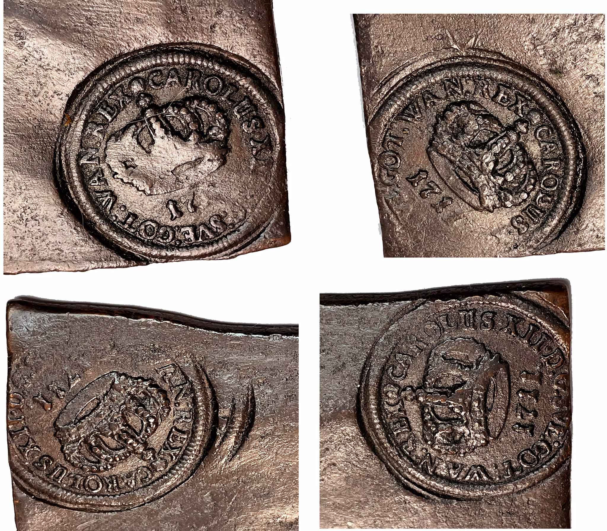 Karl XII- Plåtmynt - AVESTA. 2 Daler Silvermynt 1711 - Bra exemplar