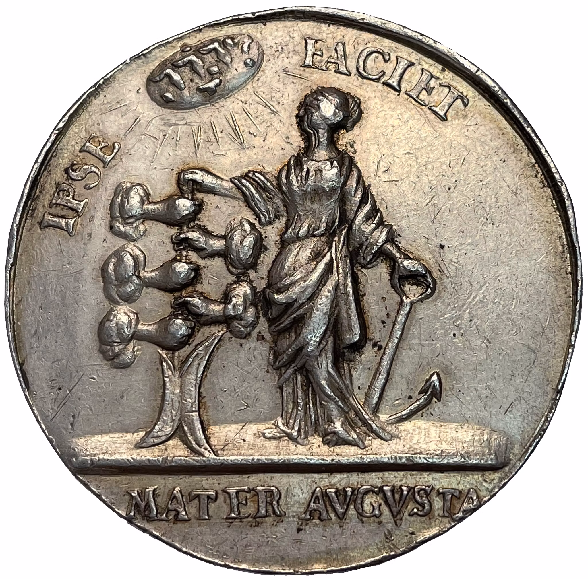 Hedvig Eleonora leder sonen Karl XI:s förmyndarregering av Johan Georg Breuer - EXTREMT SÄLLSYNT - RRR och lyxexemplar för medaljtypen