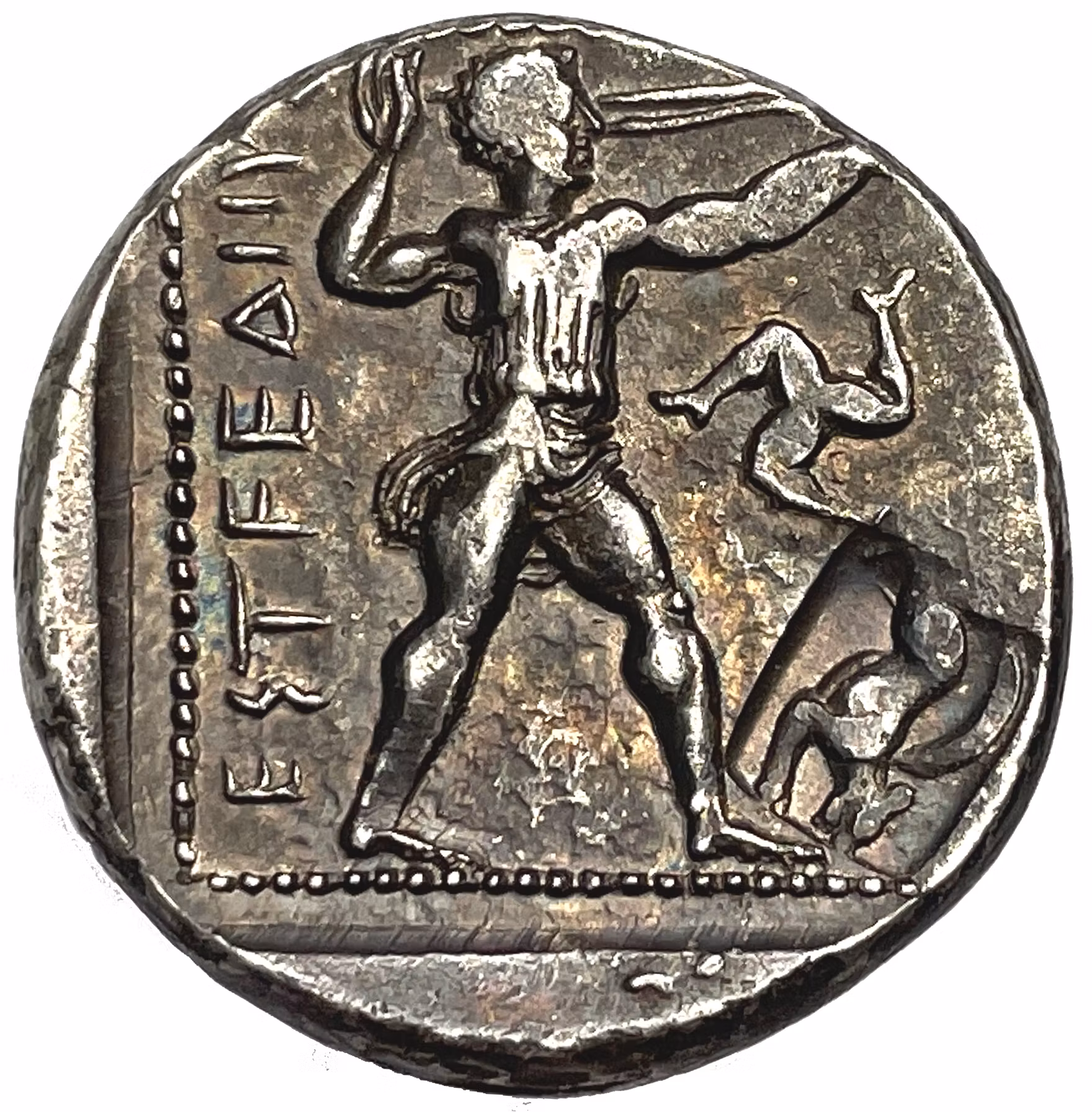 Pamfylien, Aspendos, Stater ca 380/75-330/25 f.Kr - Olympiska motiv - MYCKET VACKERT EXEMPLAR med "statement" från gravören - Med kraftigt eregerad penis - Mycket ovanligt!