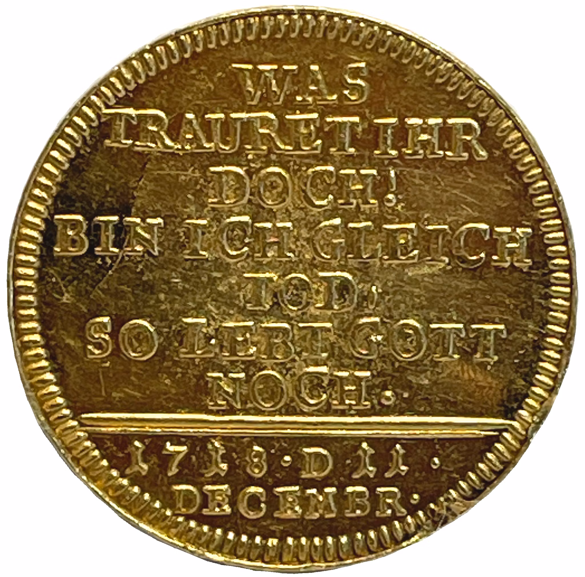 Karl XII, Pommern, Stettin, GULDMYNT - Dukat 1718 - Vackert exemplar med frostad relief och djupt glänsande bottenyta - RAR