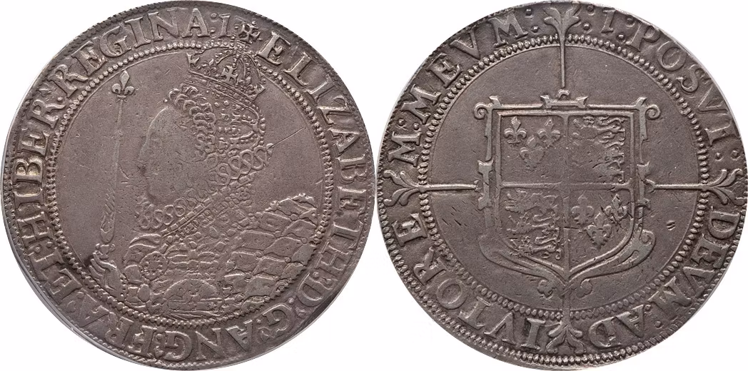 England, Elisabeth I, Crown, PCGS VF30