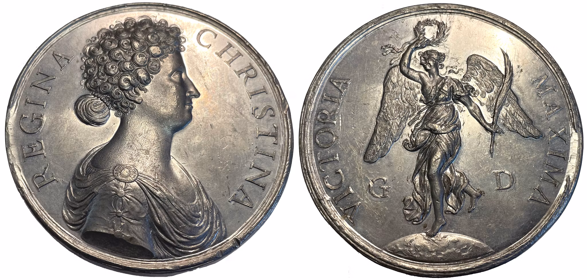 Kristina som Victoria Maxima ca 1685 av Guglielmada Rom - HYBRIDPRÄGLING