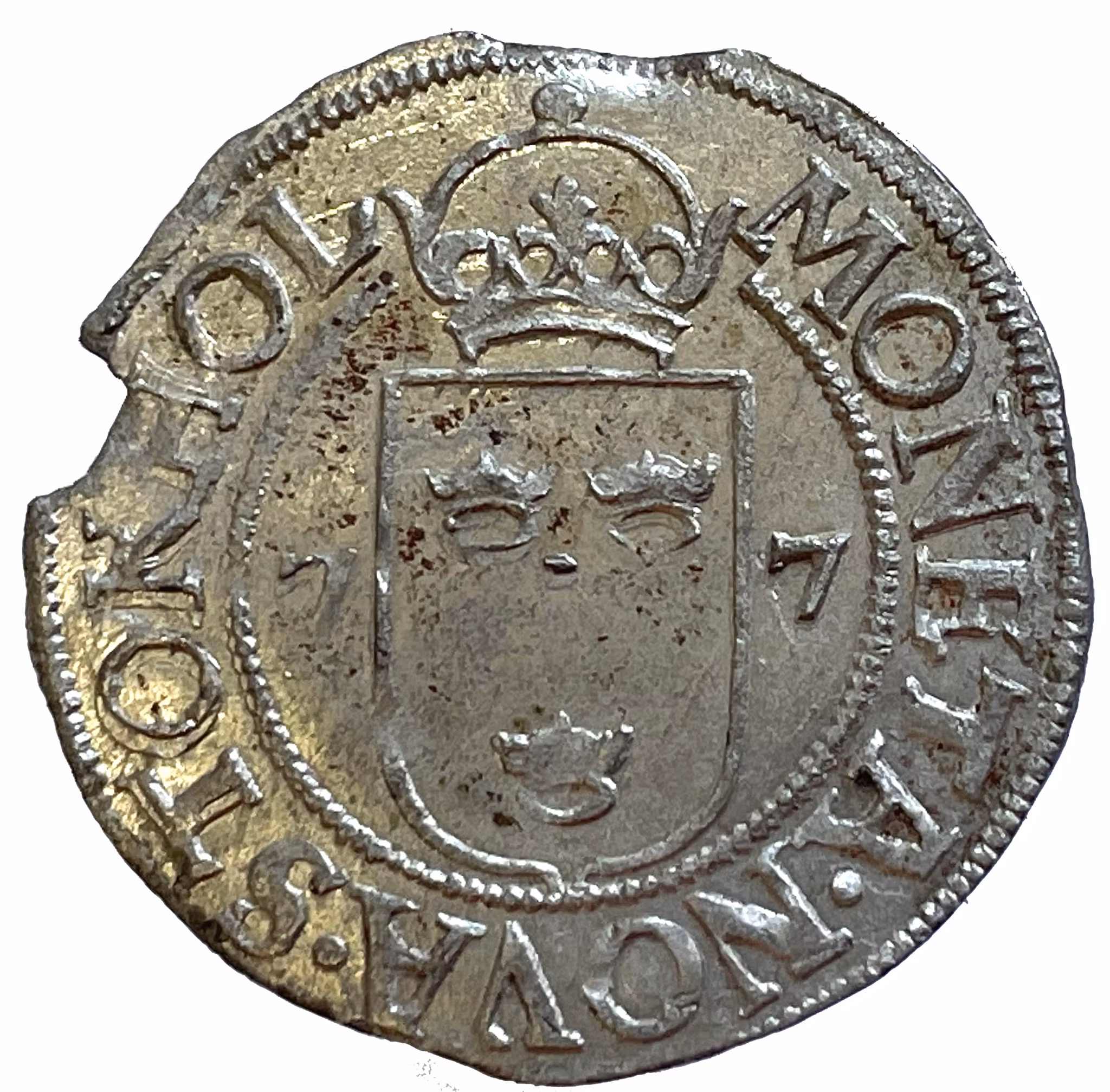 Johan III - 1/2 Öre 1577 - Ett underbart välpräglat ocirkulerat exemplar med vacker metallisk yta