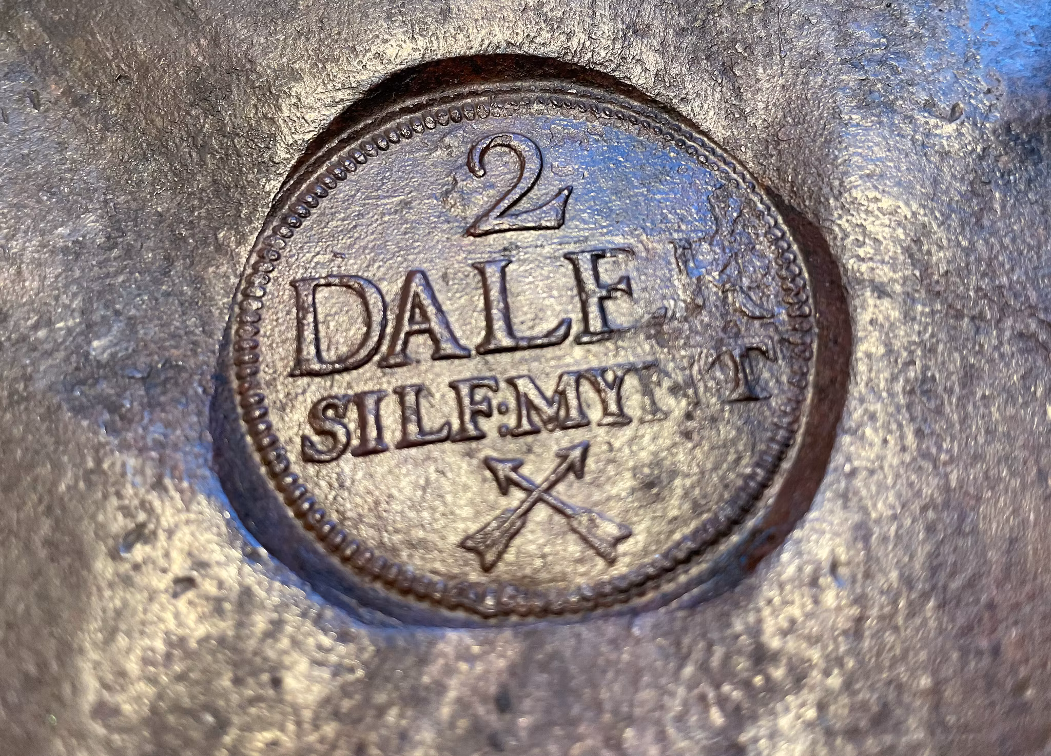 Fredrik I - 2 Daler Silvermynt 1729 - Mycket vackert plåtmynt