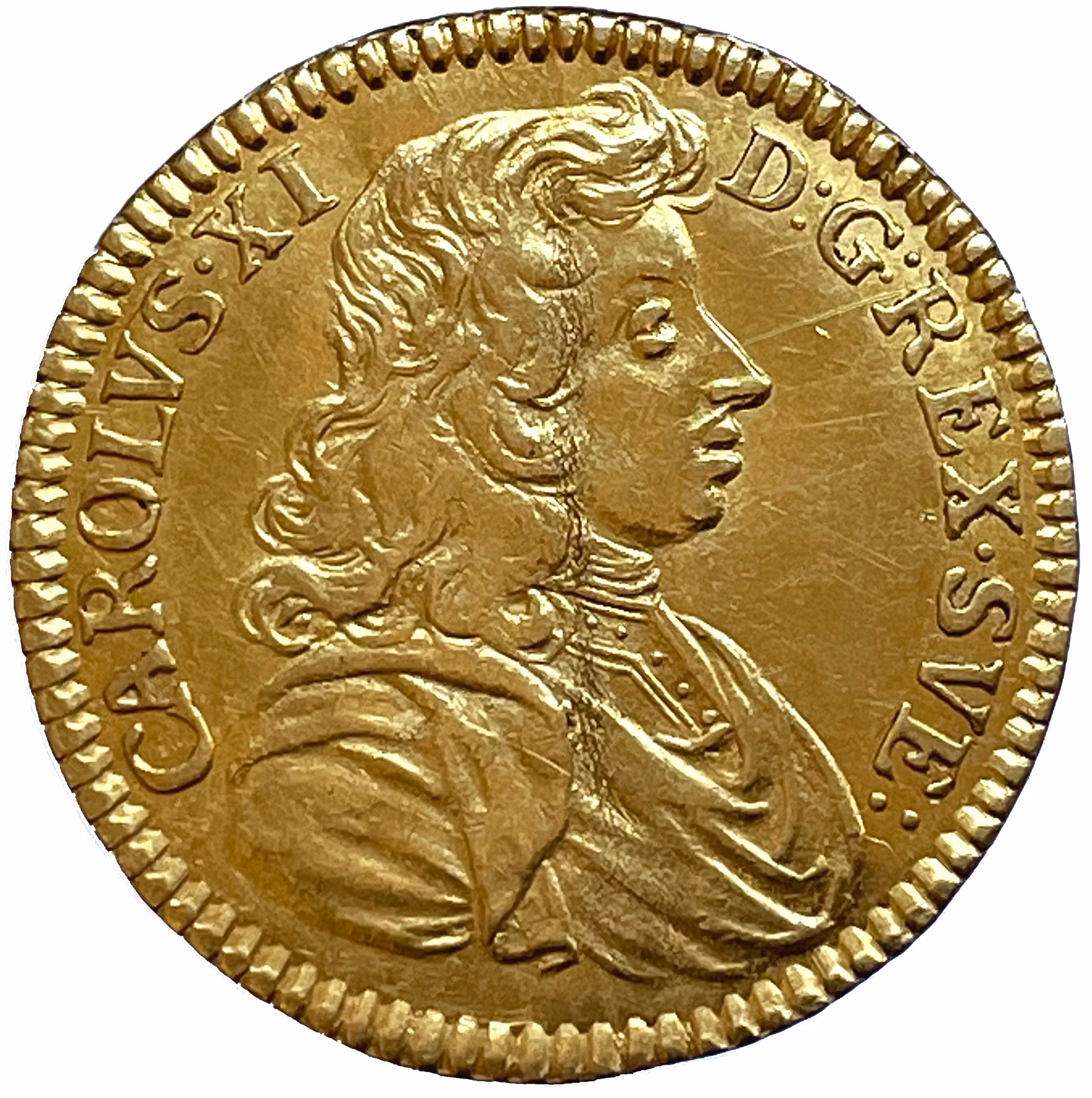 Karl XI - Dukat 1681 - 6 Kända exemplar i privat ägo - Tilltalande exemplar med glans - RR