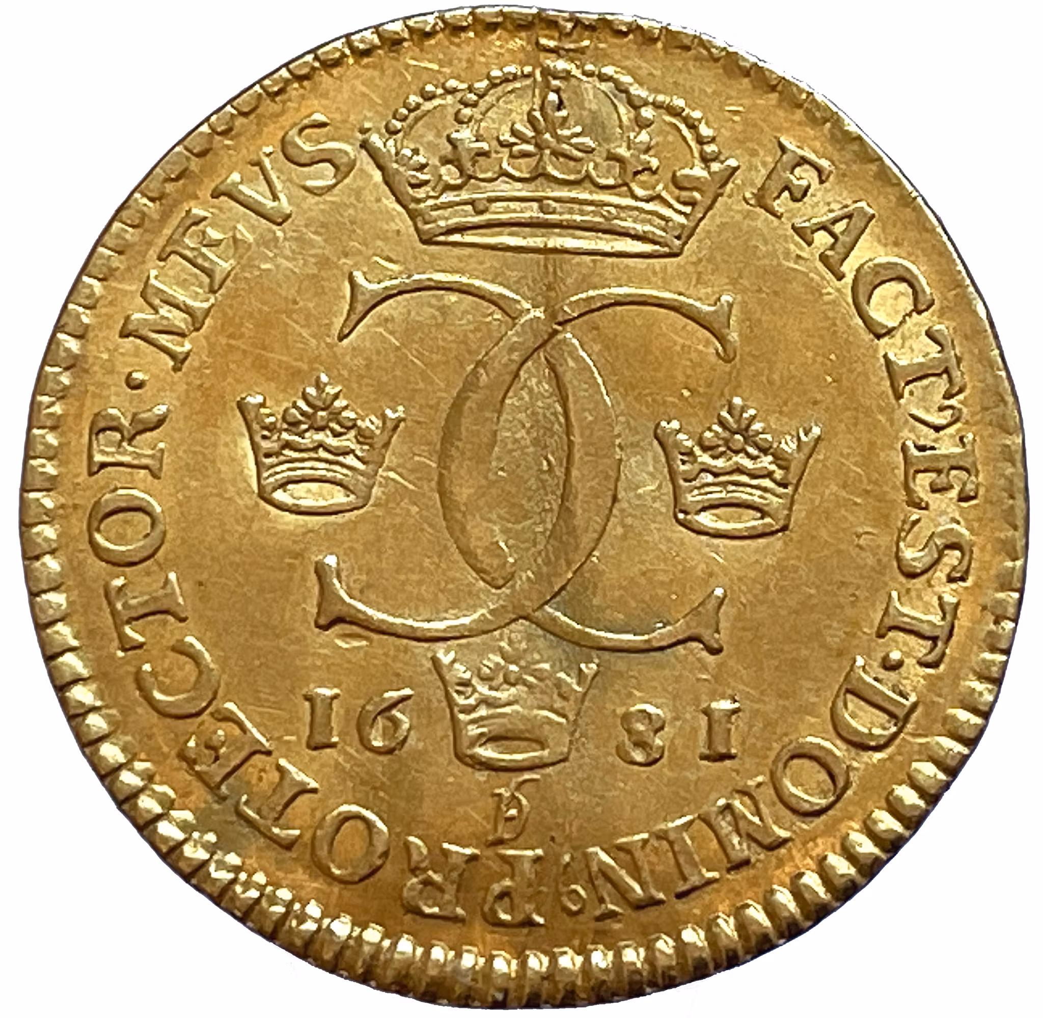 Karl XI - Dukat 1681 - 6 Kända exemplar i privat ägo - Tilltalande exemplar med glans - RR