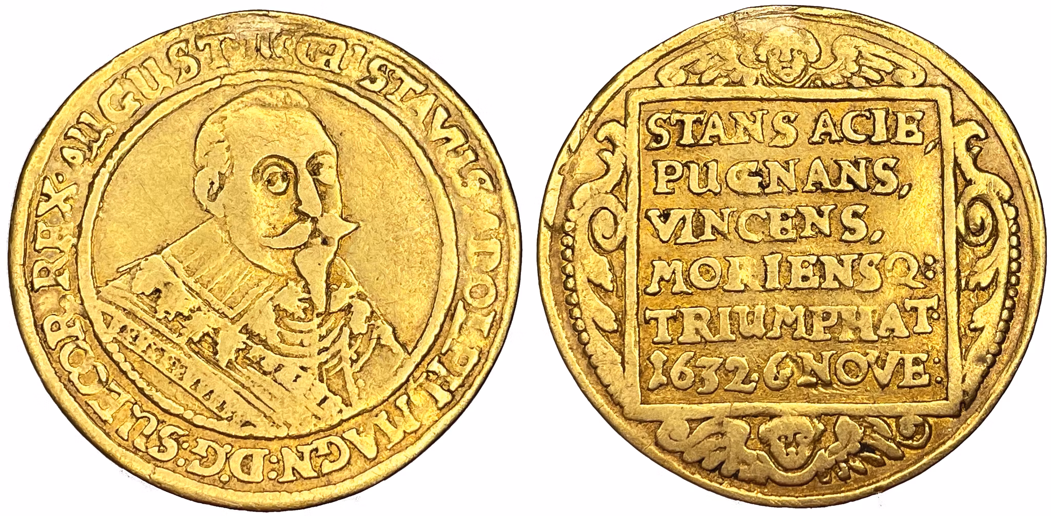 Gustav II Adolf - GULDMYNT - 2 dukater - kastmynt till konungens begravning 1634 - Ex. Svensson - troligtvis UNIK i privat ägo