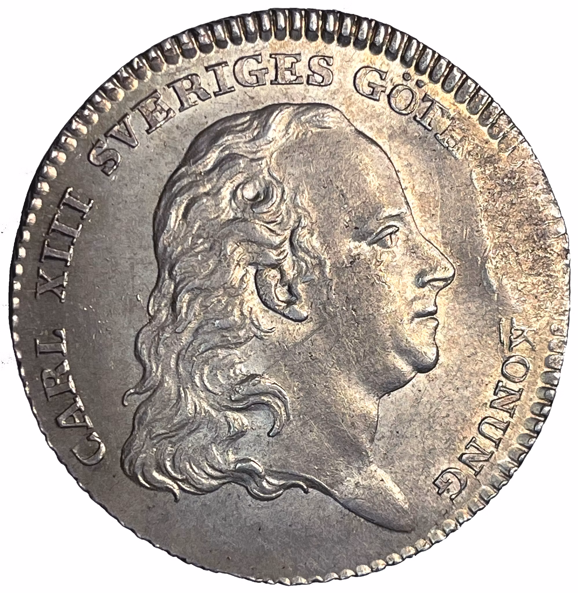 Karl XIII, 1/3 Riksdaler 1814 - MYCKET SÄLLSYNT