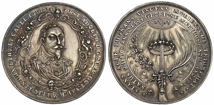 Gustav II Adolf:s död på slagfältet i Lützen den 6 november 1632 och begravning i Storkyrkan i Stockholm den 22 juni 1634