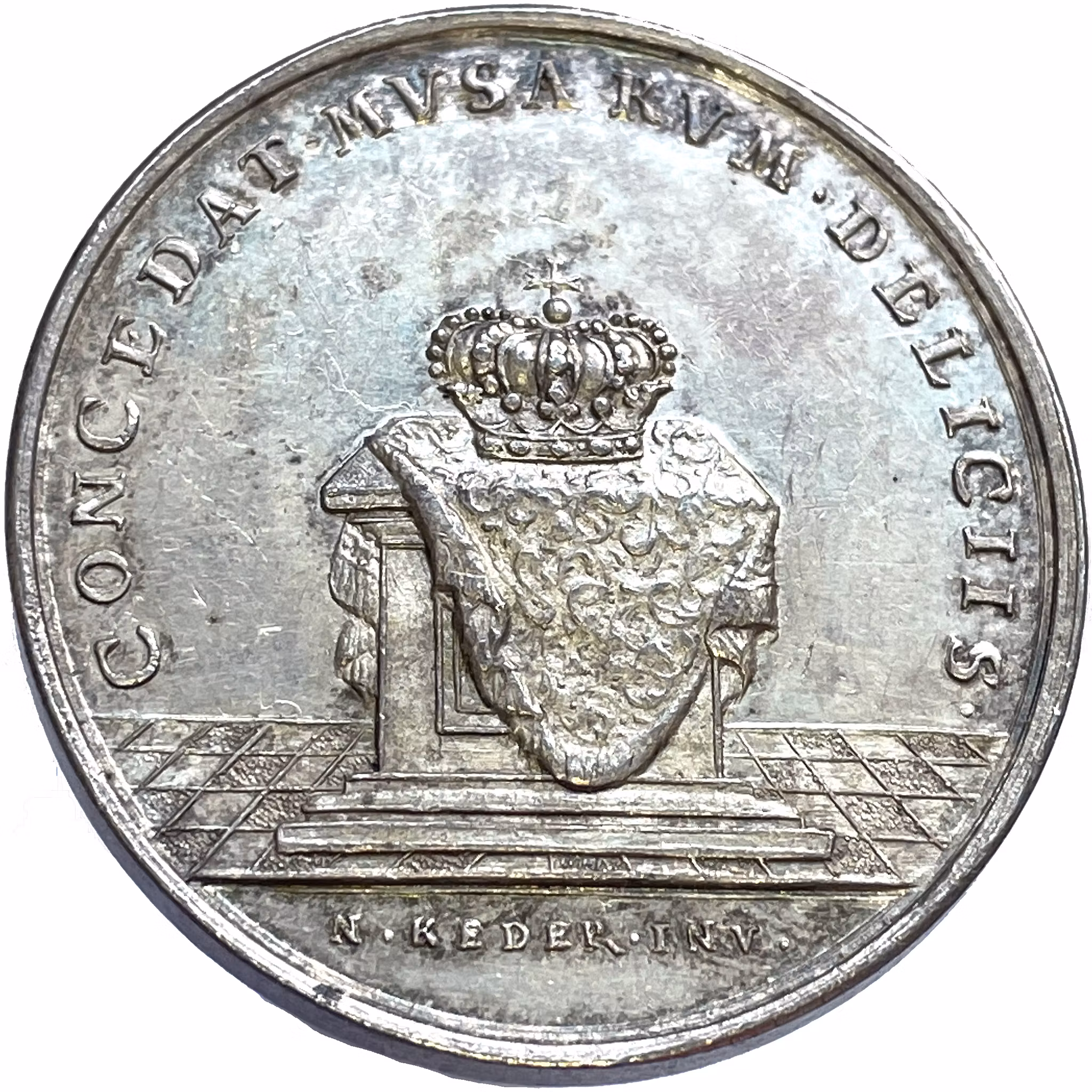 Kristina abdikerar den svenska tronen den 6 juni 1654 av Carl Gustaf Hartman - MYCKET SÄLLSYNT - Ex. Bonde