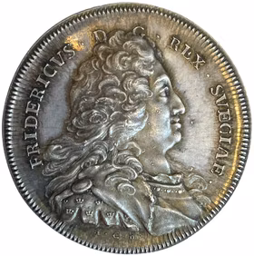 Fredrik I instiftar målar- och bildhuggarakademien 1735 av Johann Carl Hedlinger - Ett vackert ocirkulerat exemplar