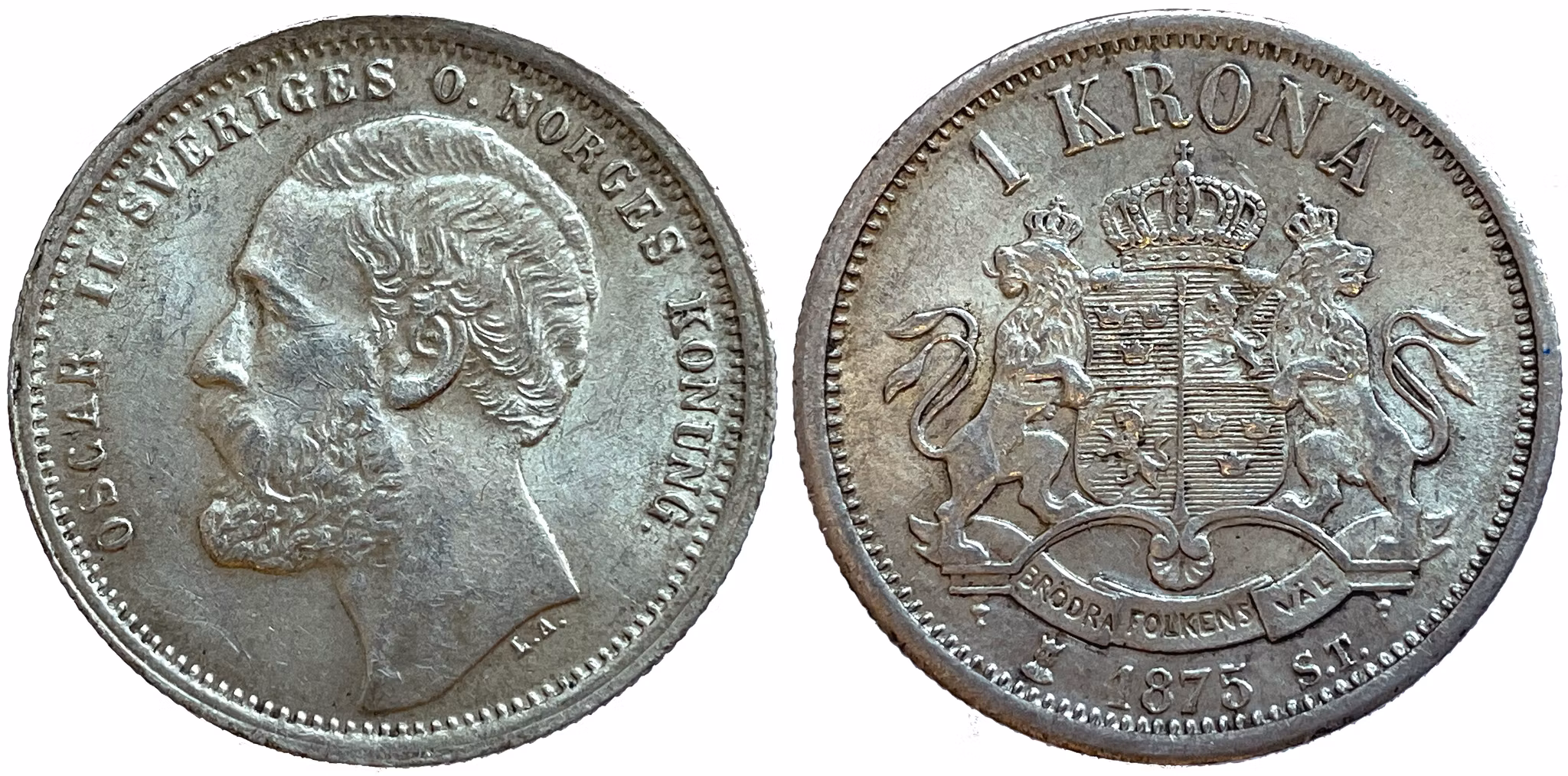 Oskar II, 1 Krona 1875