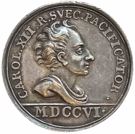 Karl XII- Efter den förkrossande segern vid Fraustadt tvingades Sachsarna till fred i Altranstädt 1706 Ex samling Crona 1937