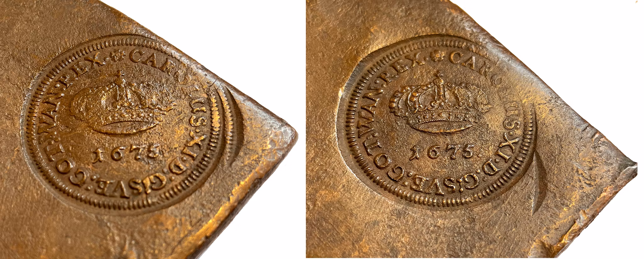 Karl XI, Plåtmynt, 2 Daler SM 1675 - Ett ovanligt vackert och välbevarat exemplar, SÄLLSYNT