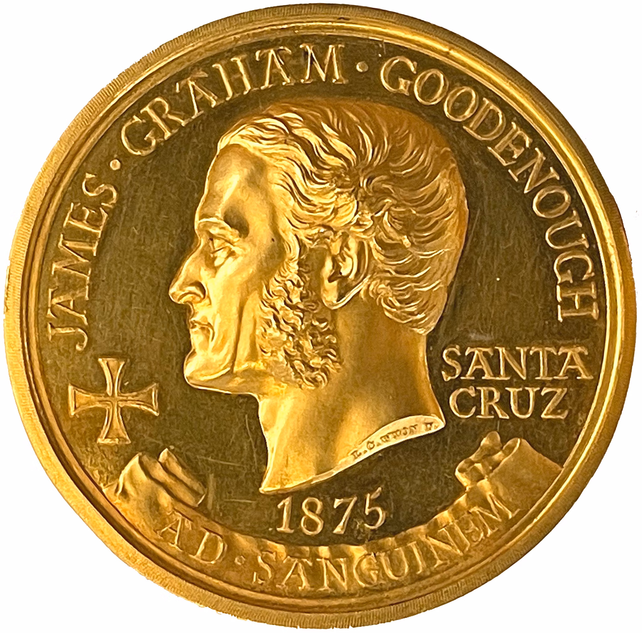 BRITISH HISTORICAL MEDALS, James Goodenough, Memorial Prize for Gunnery, Gold medal awarded 1894 to Cyril Fuller - EXTREMELY RARE