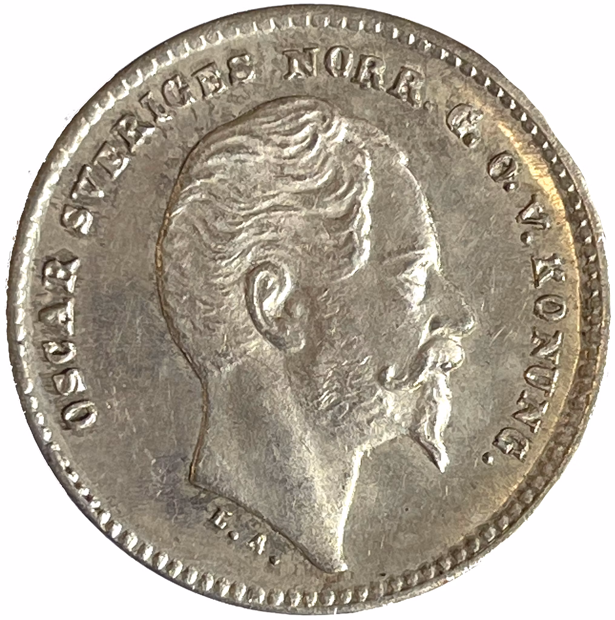 Oskar I - 25 Öre 1855 - Ett läckert ocirkulerat och underskattat mynt