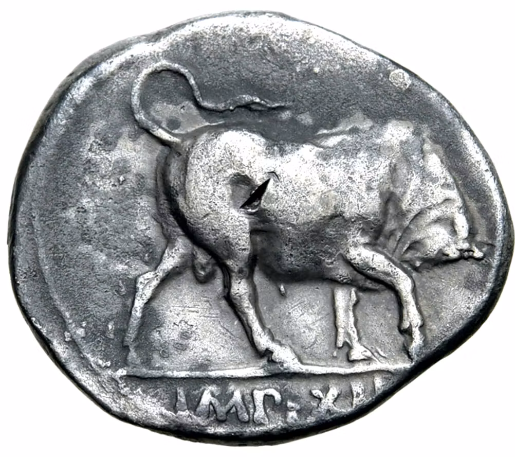 Augustus 27 f.Kr-14 e.Kr, Lugdunum Denar