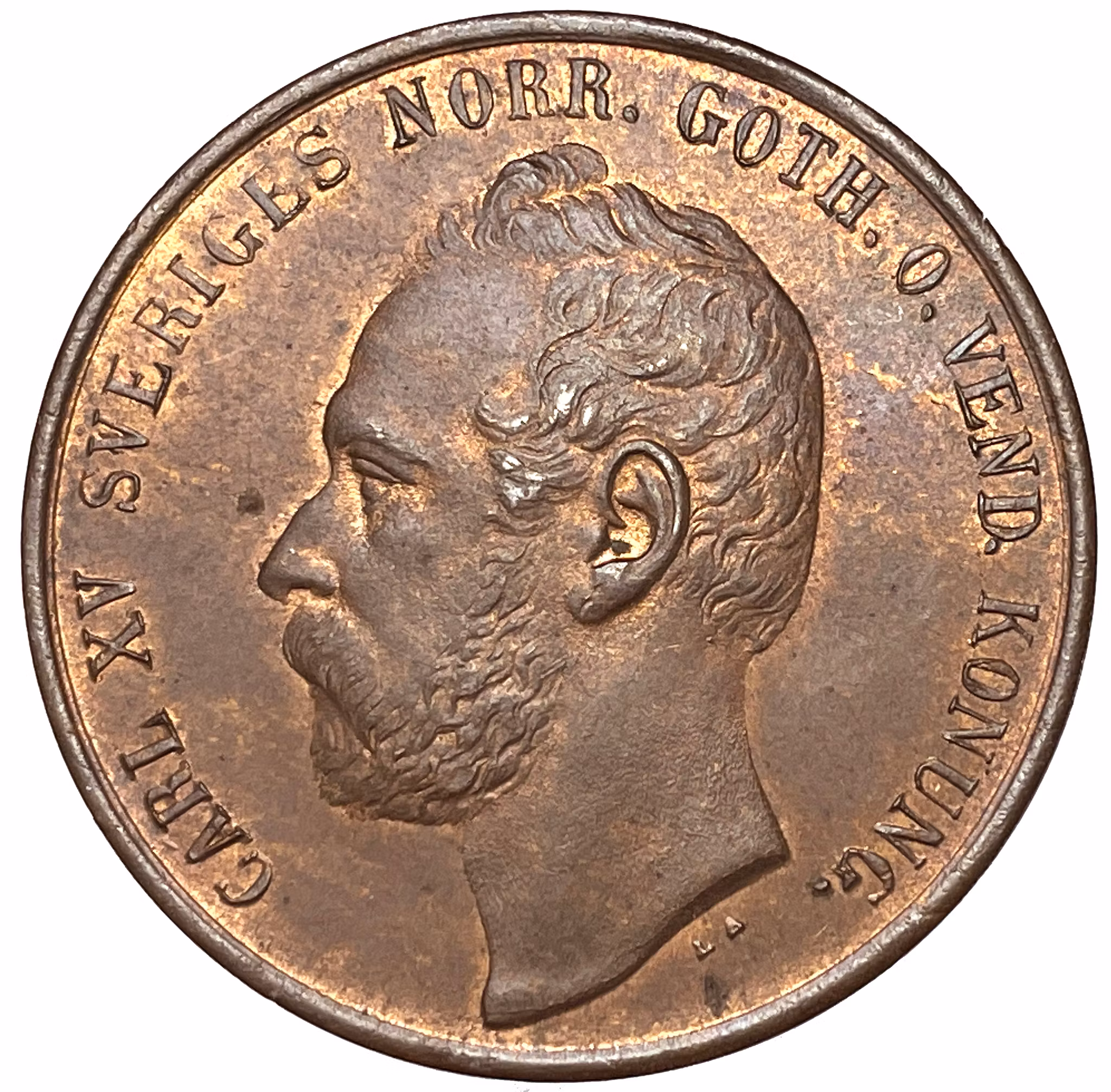 Karl XV - 5 Öre 1872 - Ett vackert ocirkulerat exemplar