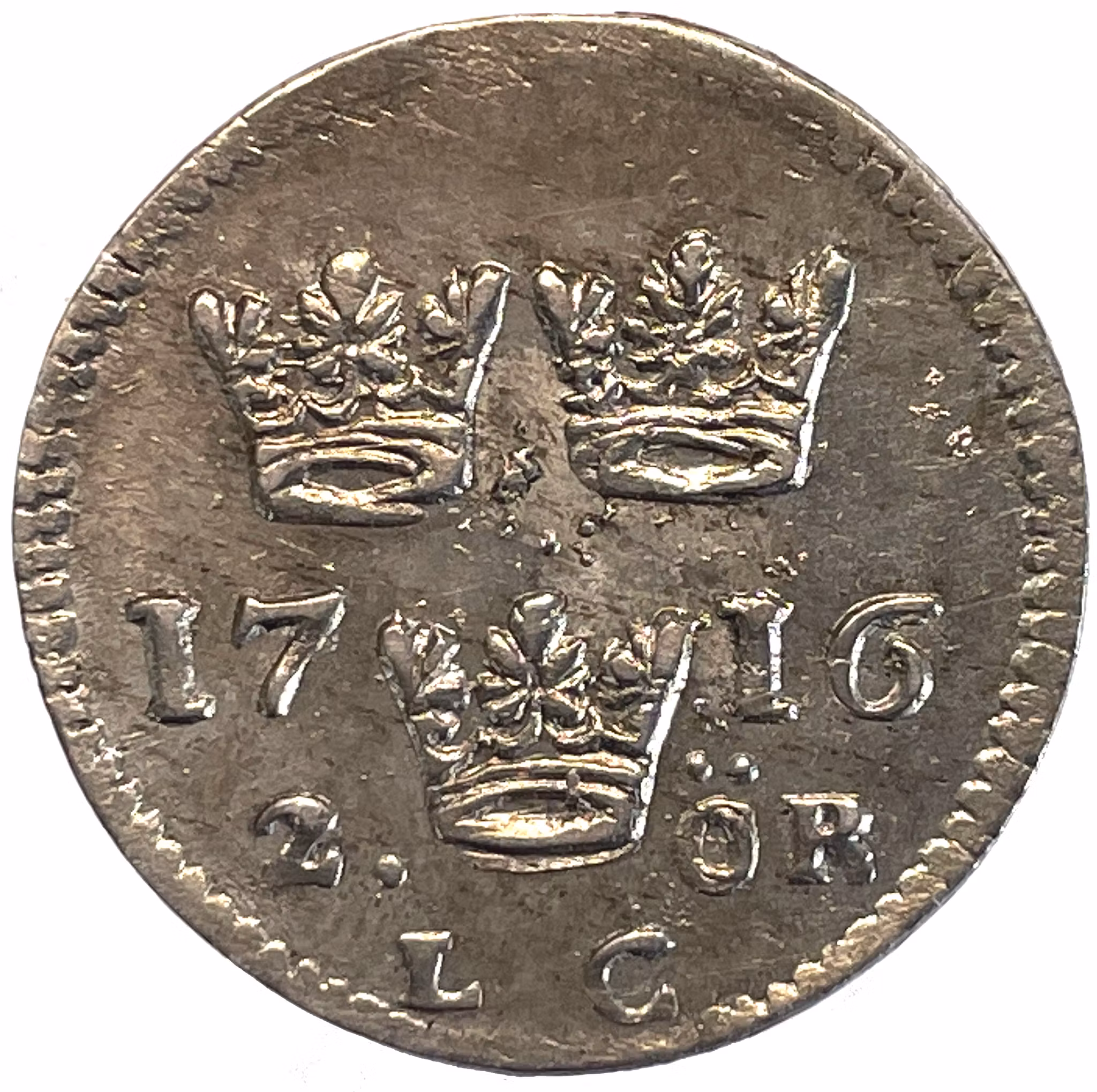 Karl XII - 2 Öre 1716 - Praktexemplar. Ex. Algård