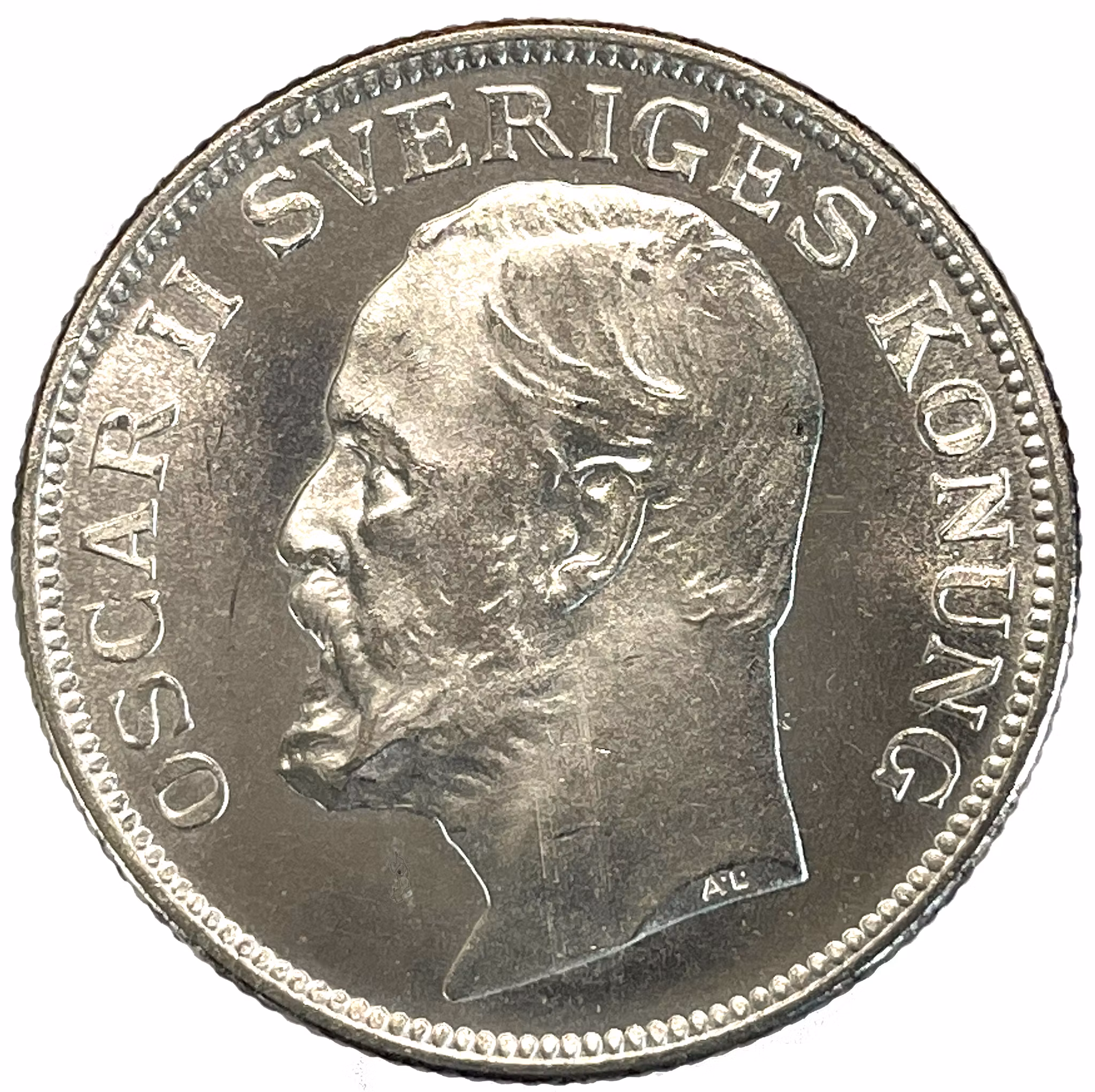 Oskar II - 1 Krona 1907 - Vackert ocirkulerat exemplar