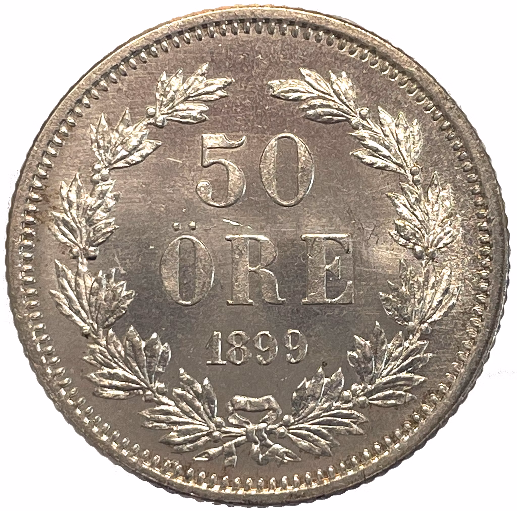 Oskar II - 50 Öre 1899 - Ett vackert ocirkulerat exemplar