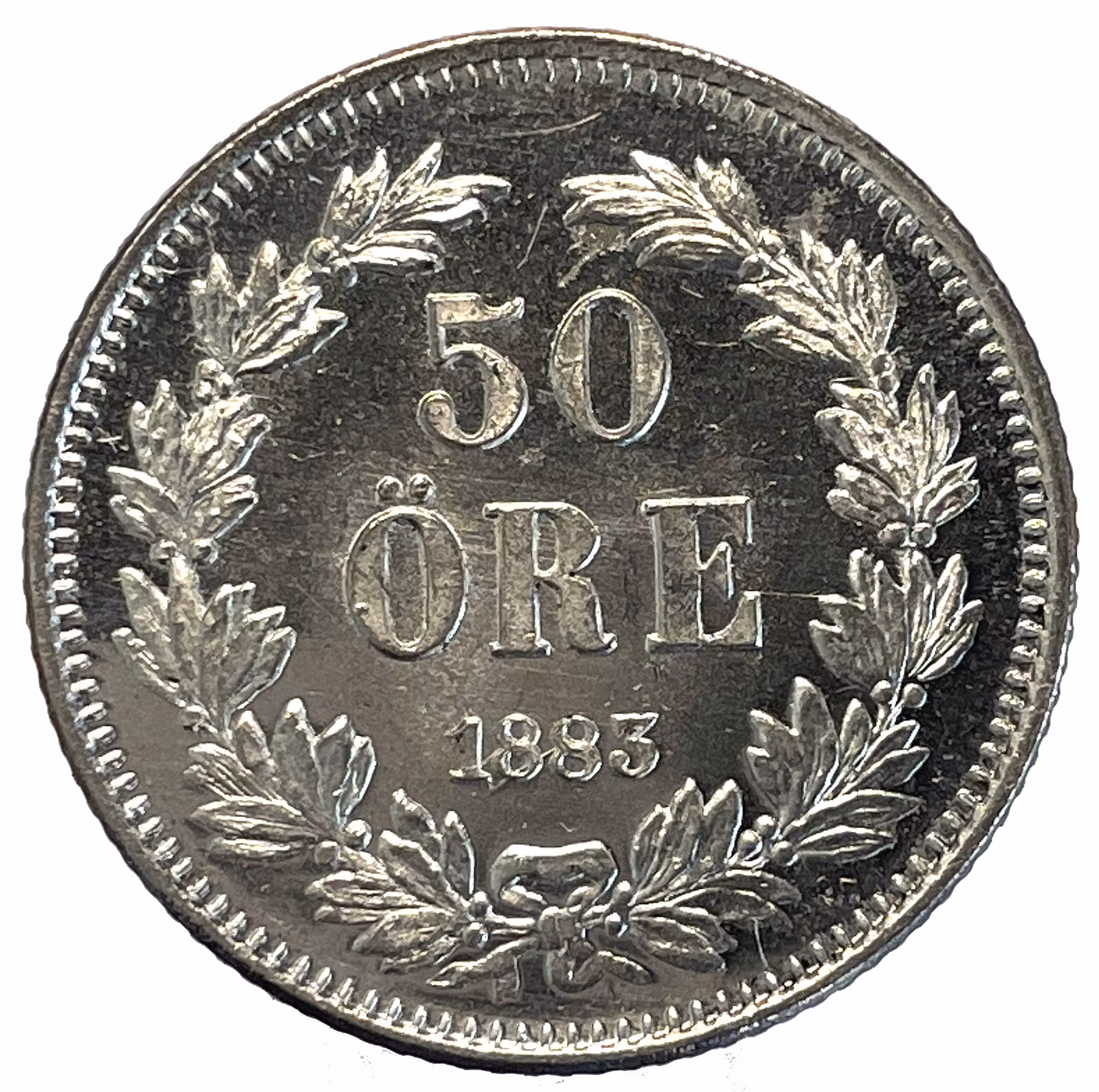 Oskar II - 50 Öre 1883 - Ett vackert ocirkulerat exemplar