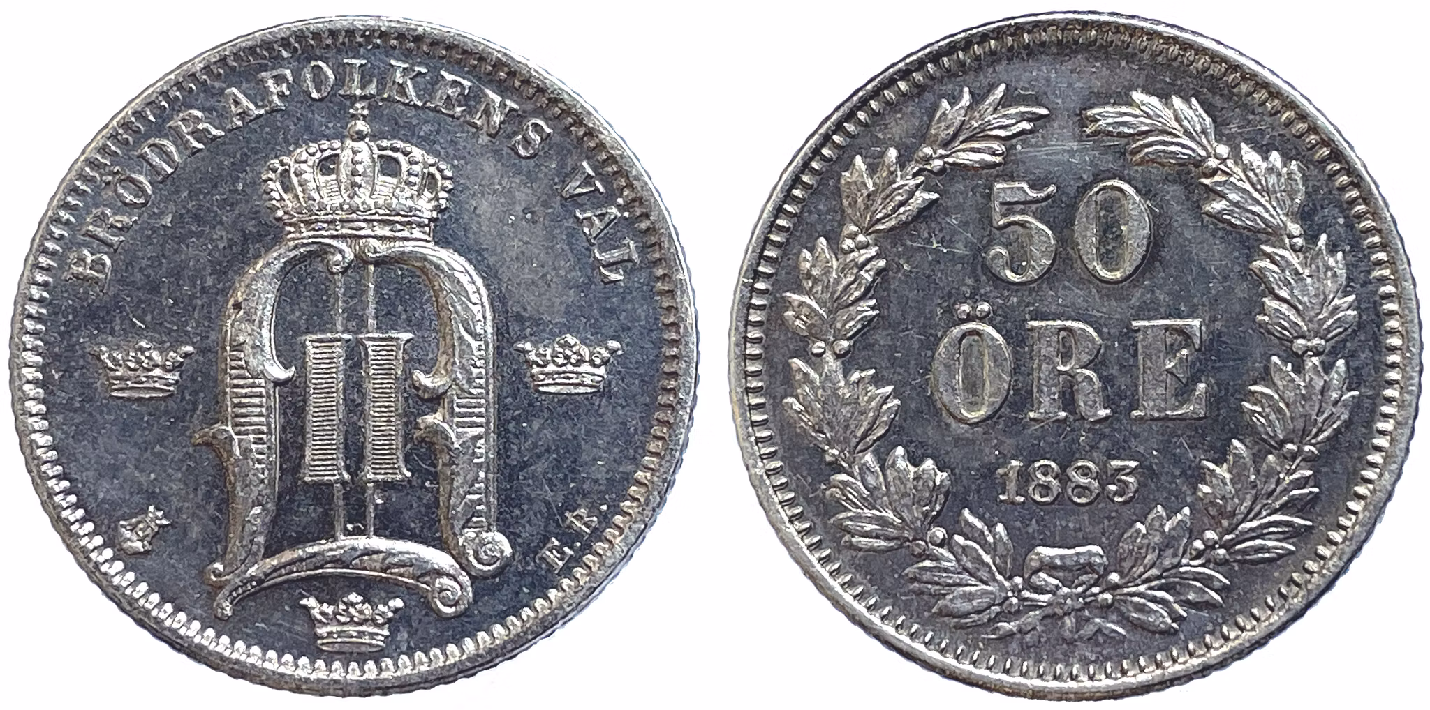 Oskar II - 50 Öre 1883 - Ett vackert exemplar