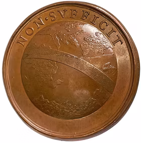 Drottningen Kristinas ringaktning av det jordiska och längtan efter något fullkomligare av Giovanni Battista Guglielmada i Rom ca 1680