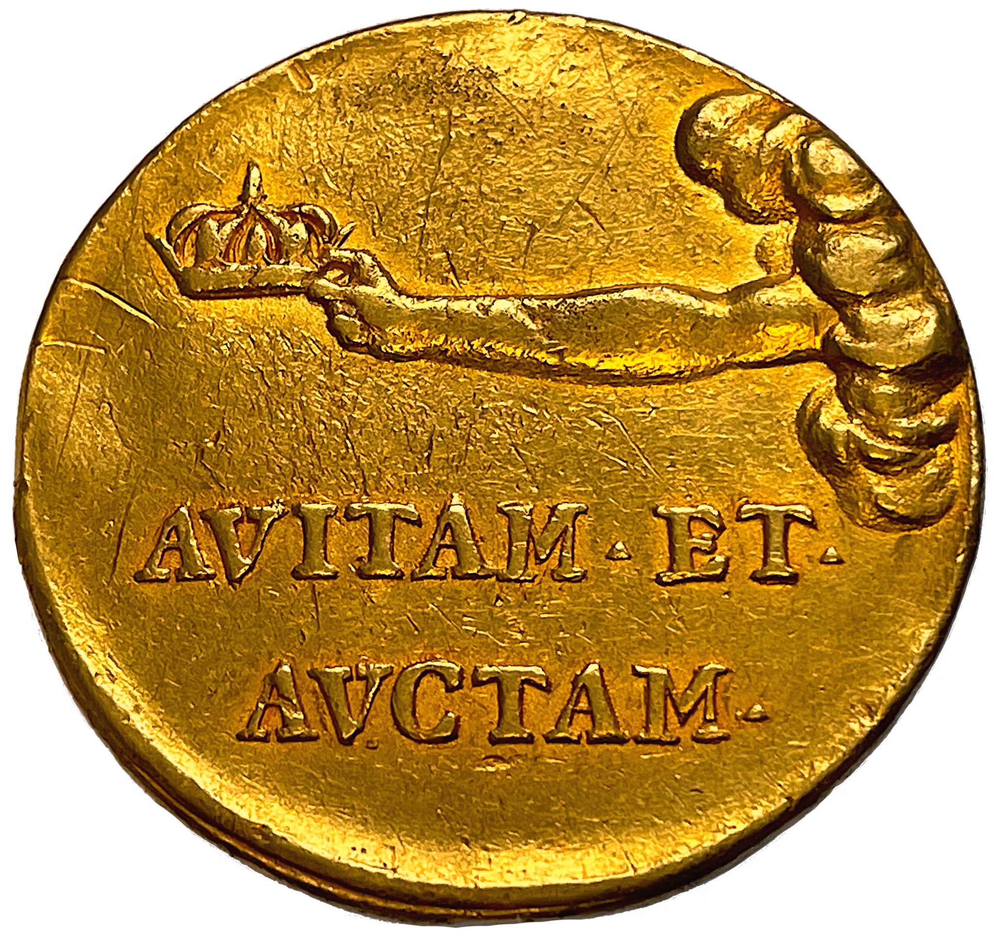 Drottning Kristinas kröning 1650 - Guldmedalj i 6½ dukaters vikt - UNIK i privat ägo - av Erich Parise