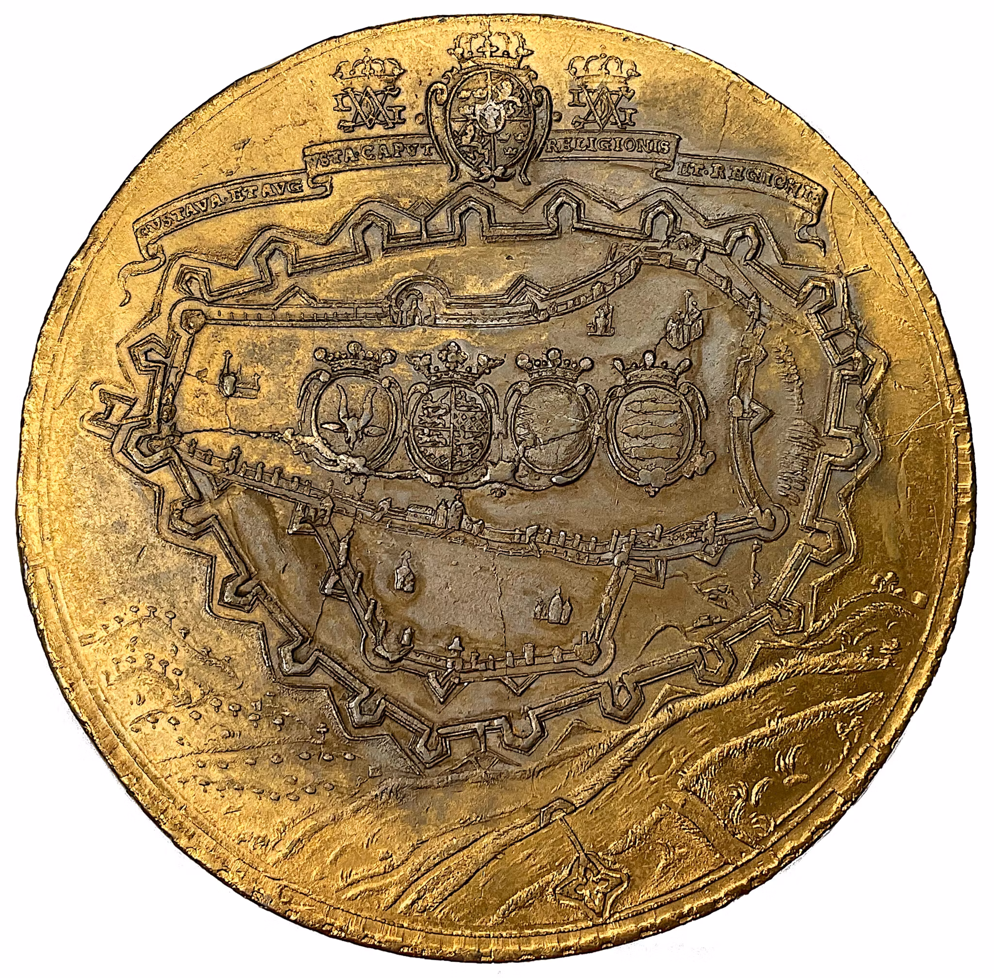 Staden Augsburg öppnar sina portar för konungen  den 14 april 1632 av Daniel Sailer - MYCKET SÄLLSYNT - RR