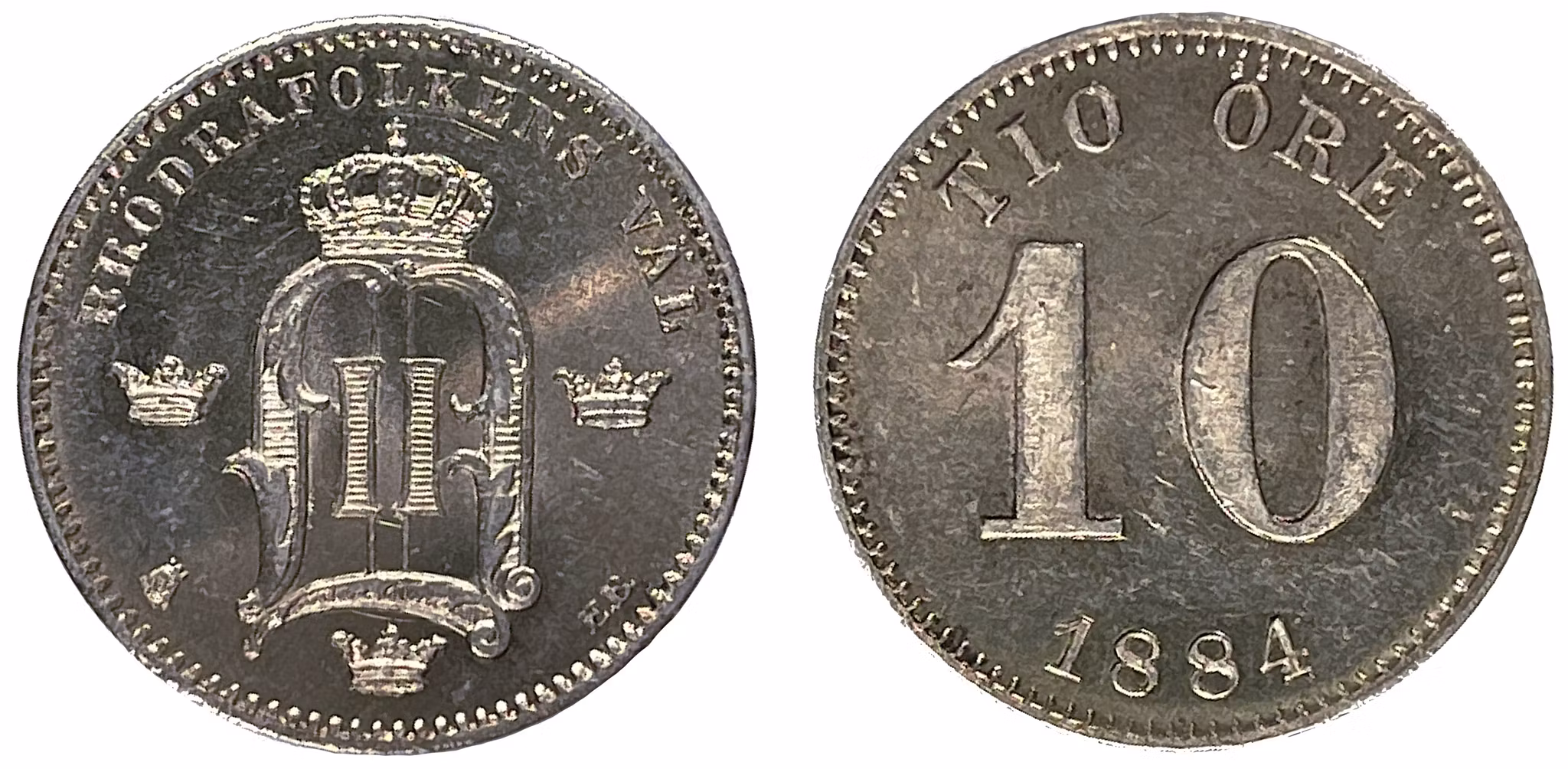 Oskar II, 10 Öre 1884 - Ett vackert exemplar