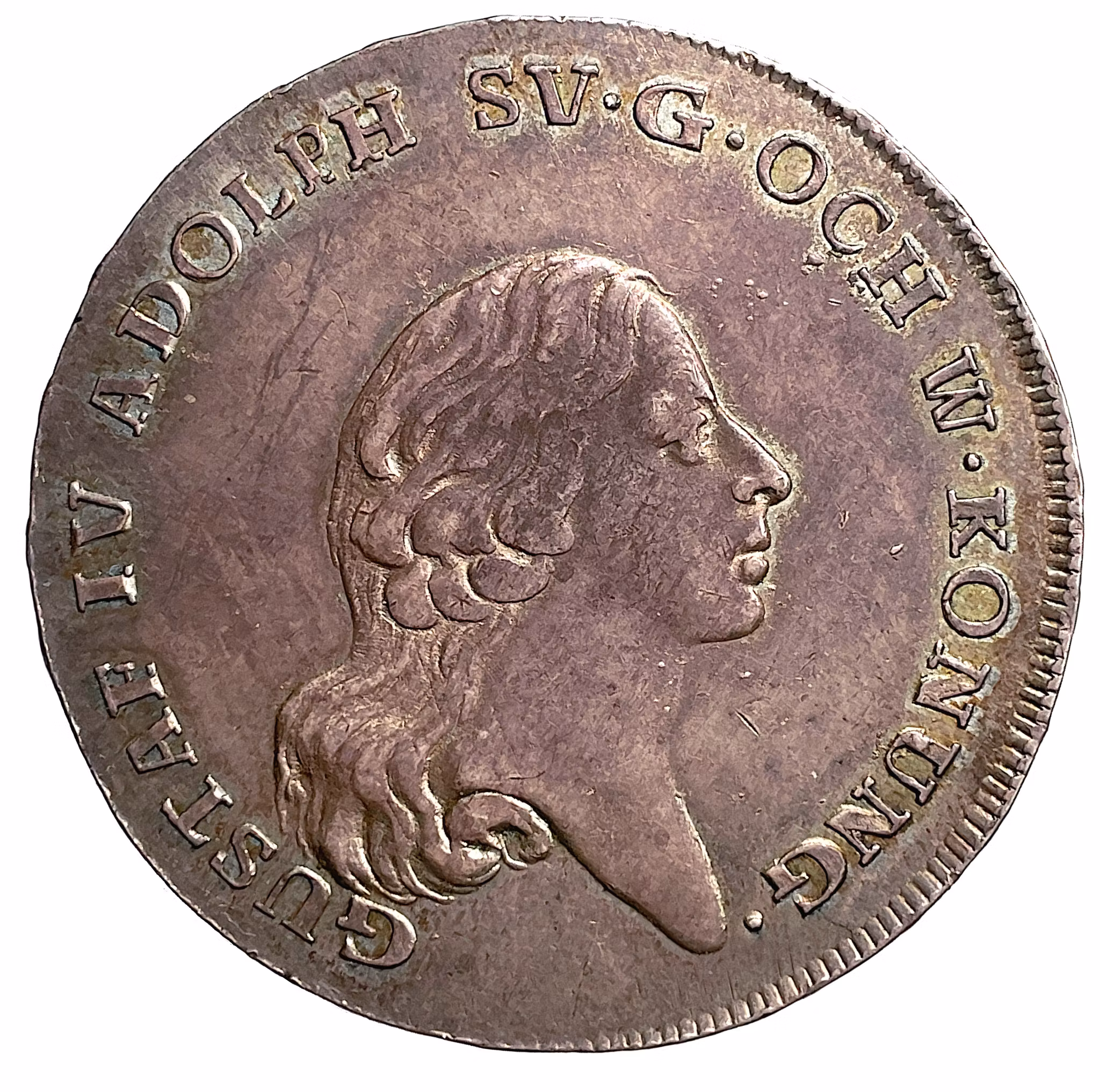 Gustav IV Adolf - Riksdaler 1796 -  Ett underbart naturellt och orört exemplar utan plantsrispor