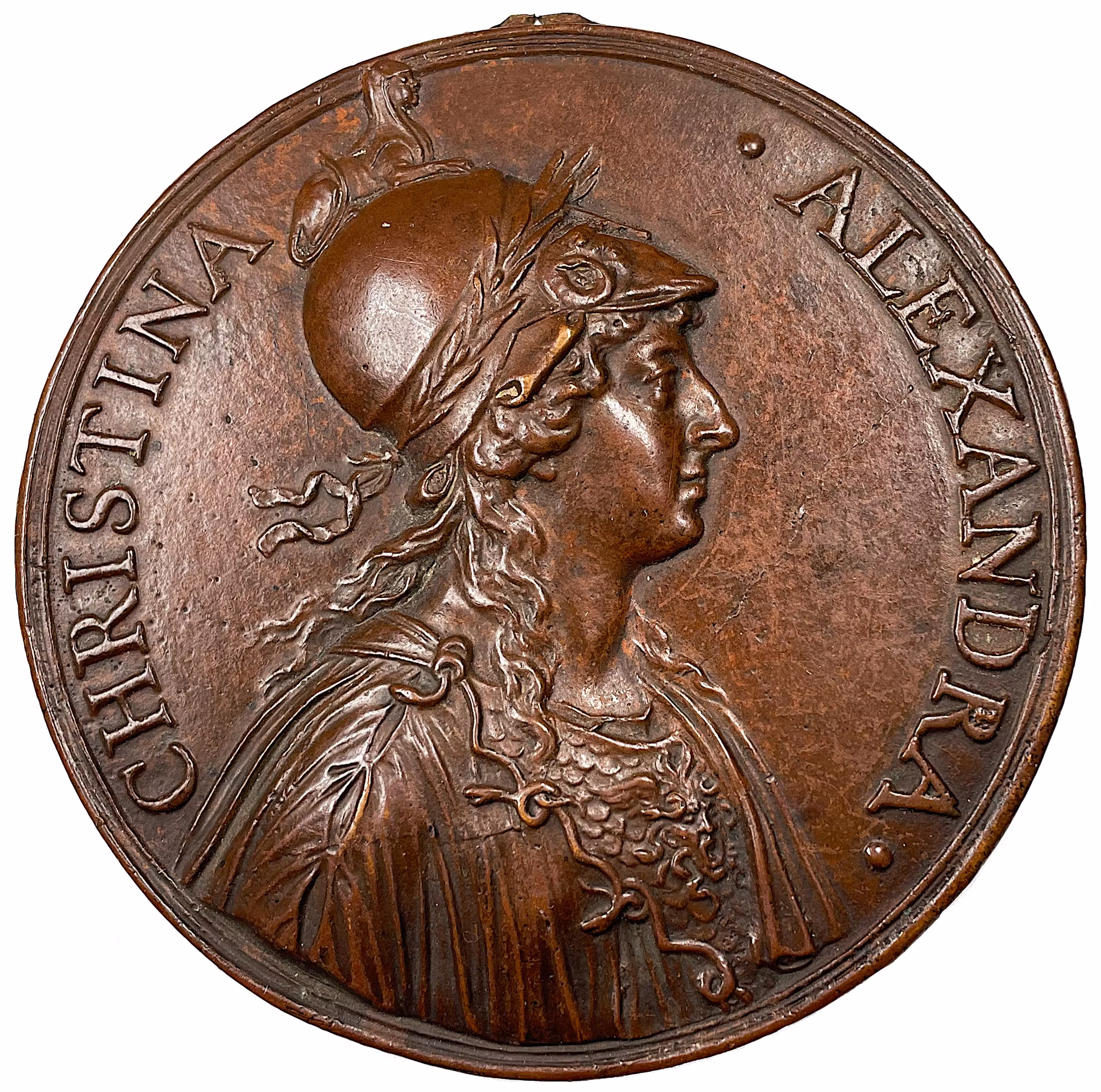 Kristina i Rom - Ensidig massiv minnespenning sannolikt utgiven med anledning av Kristinas bosättning i Rom - EXTREMT RAR